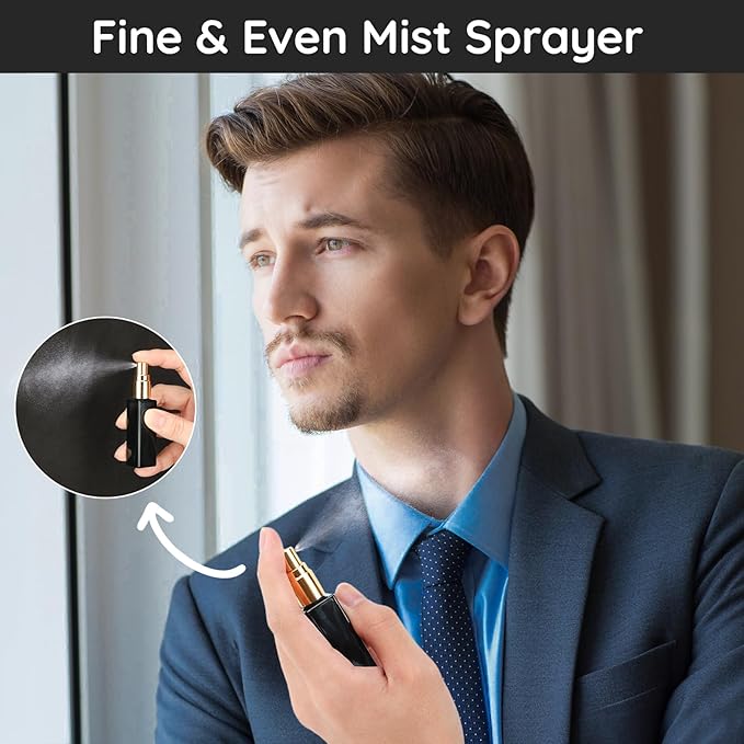 Segbeauty Atomizer Sprayer for Perfume, 10 Packs Glass Perfume Bottles Empty, 10ML Travel Refillable Perfume Bottle Portable Sprayer Atomizer Travel Accessory Toiletries Cosmetic Dispenser Bottle-BrightBean Baby