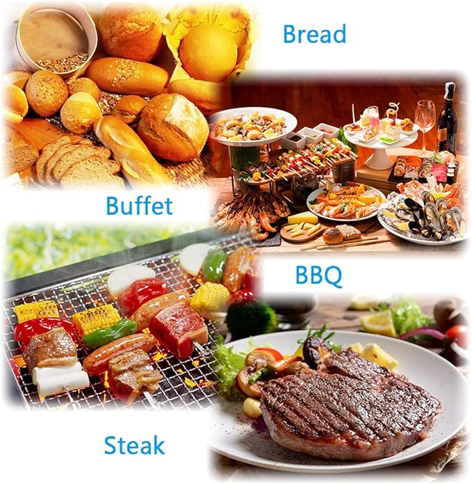 2 Pcs 10 Inch Scissor Food Tongs,Stainless Steel Kitchen Tongs Serving Tong with Comfort-Grip Handle for Cooking,Barbecue,Grilling,Heavy Duty Buffet Pliers