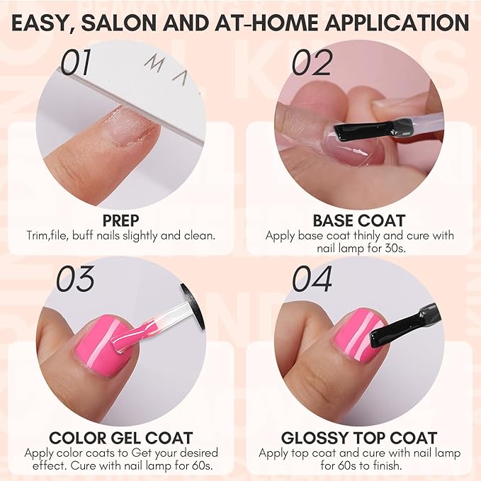 Makartt Gel Top Coat No Wipe, 15ML Clear Top Coat Gel Nail Polish, High Gloss Shine Finish Long Lasting Soak Off UV Nail Lamp Need for Acrylic Nails, Salon Quality Home DIY Manicure-BrightBean Baby