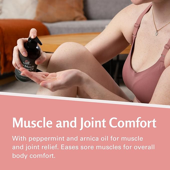 Arnica Sore Muscle Massage Oil for Massage Therapy - with Collagen Stem Cells Arnica and Menthol - Multipurpose Instant Absorption Full Body Massage Oil by M3 Naturals (Pack of 2)-BrightBean Baby