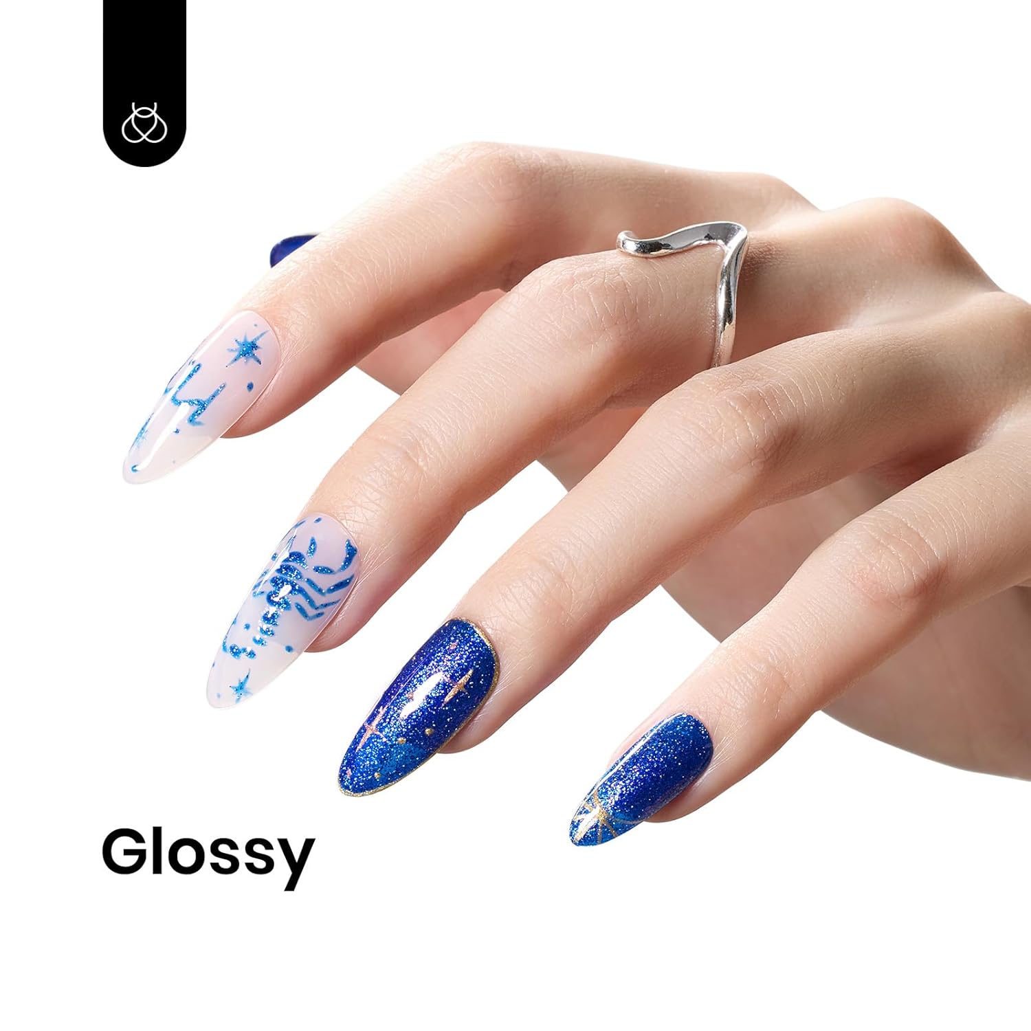 Beetles Glitter Gel Nail Polish, Blue Gel Polish Dark Purple Blue Color Gel Polish Soak Off Gel Nail Art Salon Nail Art DIY Home Nails Gifts for Women Women Manicure, 1 Pcs 15ml-BrightBean Baby