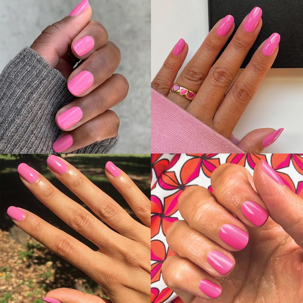 Olive & June Long Lasting Nail Polish | Gel-Like Finish No Lamp Needed | Lasts up to 10 days | Salon-Quality Color at Home | 15-Free Vegan Cruelty-Free Chip-Resistant Shine | Grateful & Kind Pure Pink-BrightBean Baby