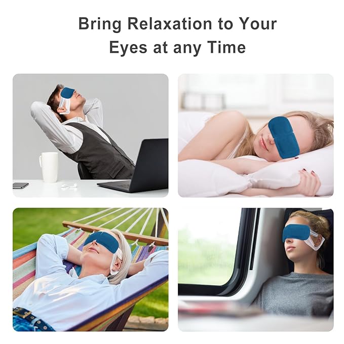 5PCS Steam Eye Mask, Relieve Eye Fatigue, Can be Used for Eye Relaxation, Jet Lag or Insomnia, Disposable Heated Steam Eye Mask, Rich in Nutrients Heated to Promote Absorption (Fragrance-Free)-BrightBean Baby