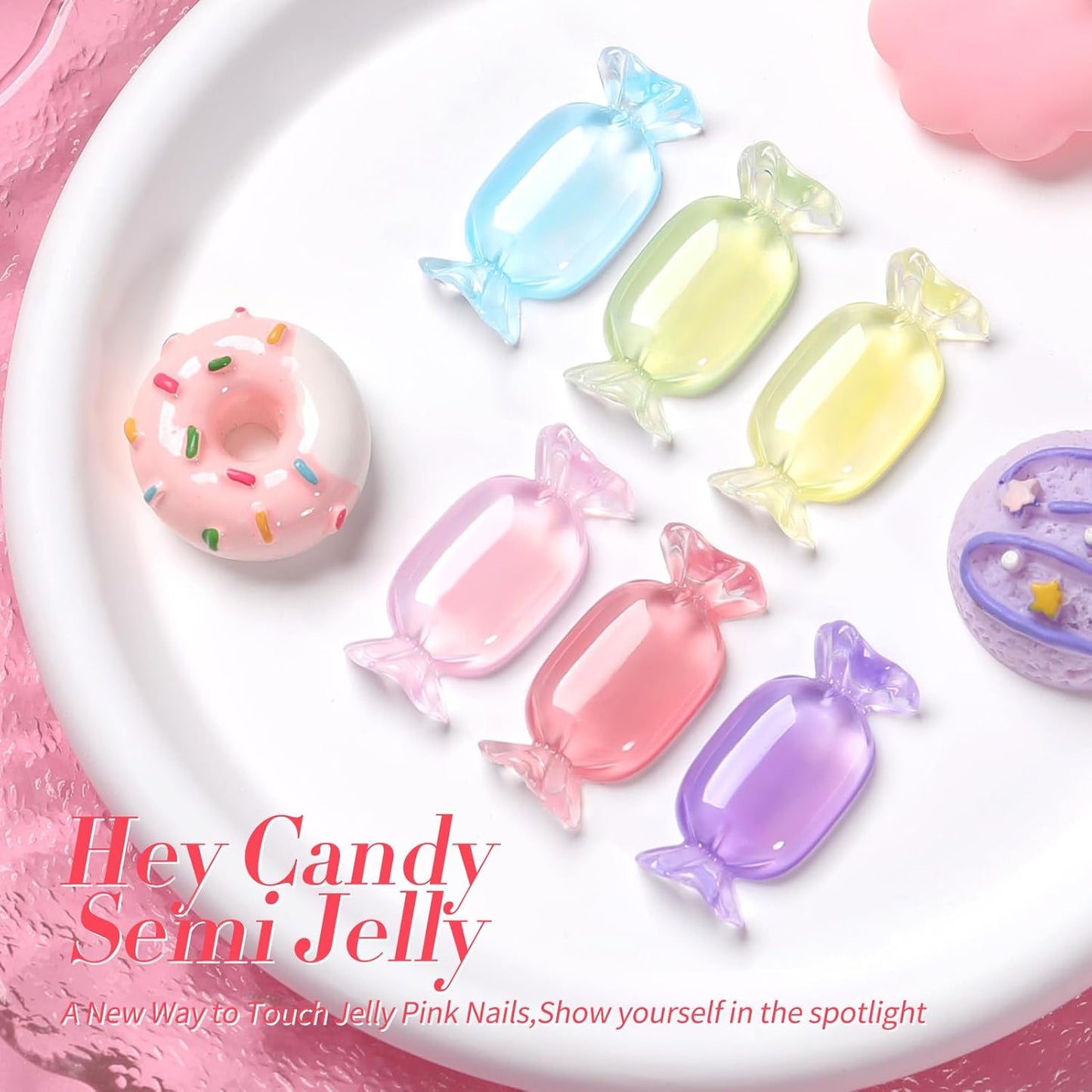 Born Pretty Jelly Pastel Gel Nail Polish Milky Jelly Gel Polish Spring Summer Macaron Candy Sweet Color Translucent Blue Red Green Yellow Pink Purple Easter Gift Nail Art Manicure DIY Home and Salon-BrightBean Baby