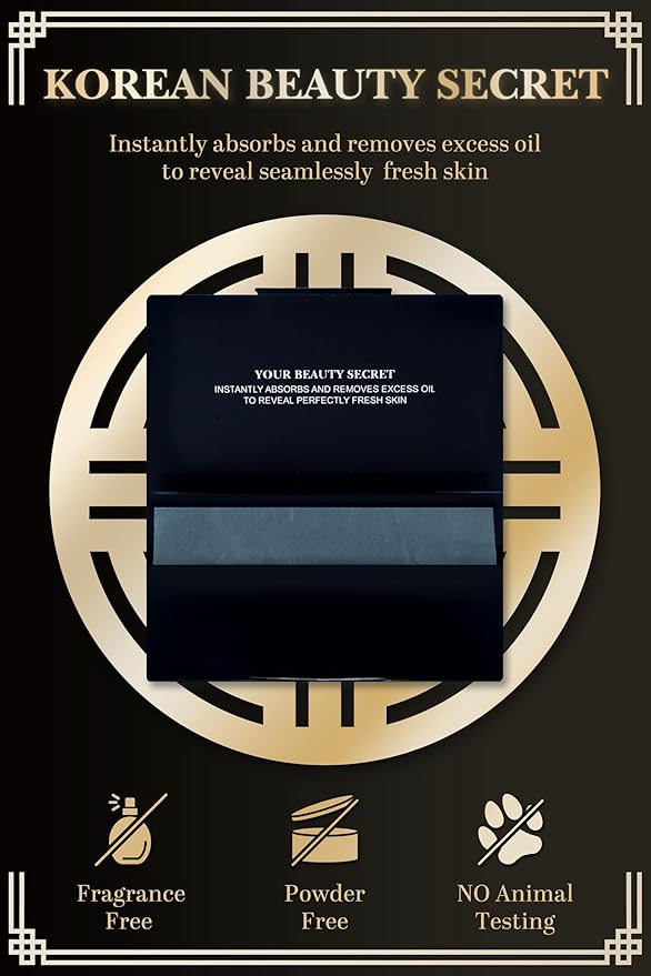 [KPOP Beauty] Makeup Friendly Oil Blotting Paper - DANABE Bamboo Charcoal Face Oil Blotting Sheets | Korean Skincare Oil Absorbing Sheets for Face (4x3.6 in.100 Large Sheets)-BrightBean Baby