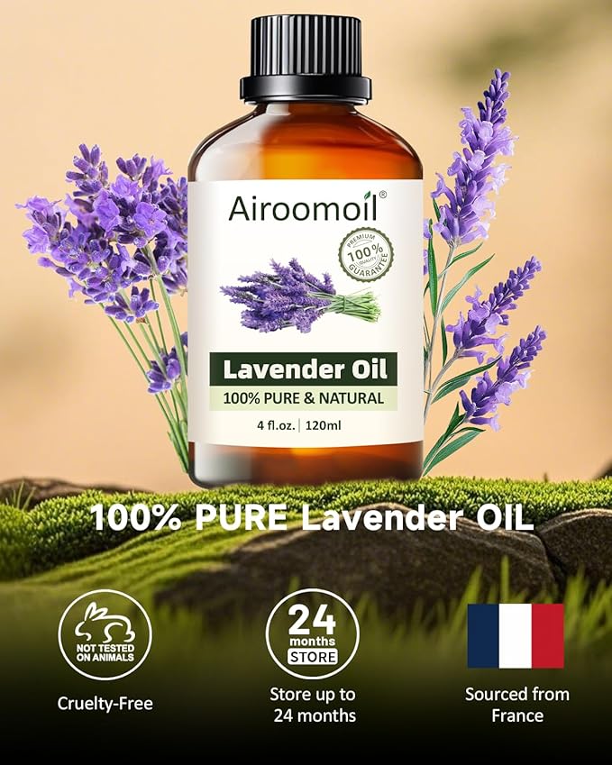 Premium Lavender Essential Oil for Relaxation DIY Diffusers Candles Nails Soaps Shampoo Scented Oil 4 Fl Oz-BrightBean Baby
