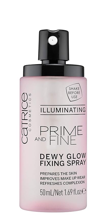 Catrice | Prime & Fine Illuminating Dewy Glow Spray | Transparent and Fast Drying Fixing Spray| Paraben Free & Vegan | Cruelty Free (Pack of 3)-BrightBean Baby