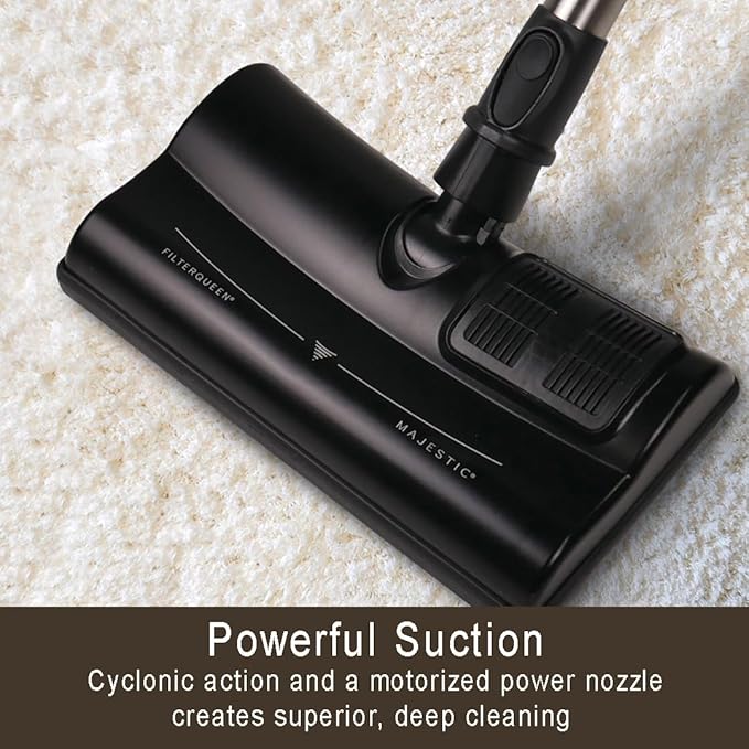 Filter Queen Majestic Surface Cleaner, Red, Canister Vacuum with Bagless Cyclonic Action, The Ultimate All-in-One Cleaning Machine