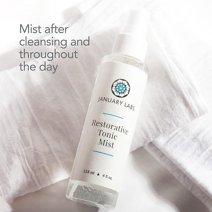 Restorative Tonic Mist, Hydro Boost Facial Toner for All Skin Types, Refreshing & Lightweight Antioxidant Face Mist Hydrating Spray, 4 Ounce Bottle-BrightBean Baby