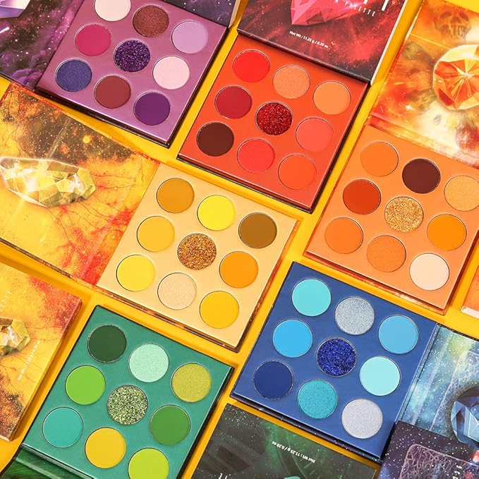 docolor Eyeshadow Palette 54Colors Gemstone Eye Shadow Palette Highly Pigmented Mattes Glitter Shimmers Smokey Cream Powder Blendable Long Lasting Waterproof Colorful Professional Makeup Palette-BrightBean Baby