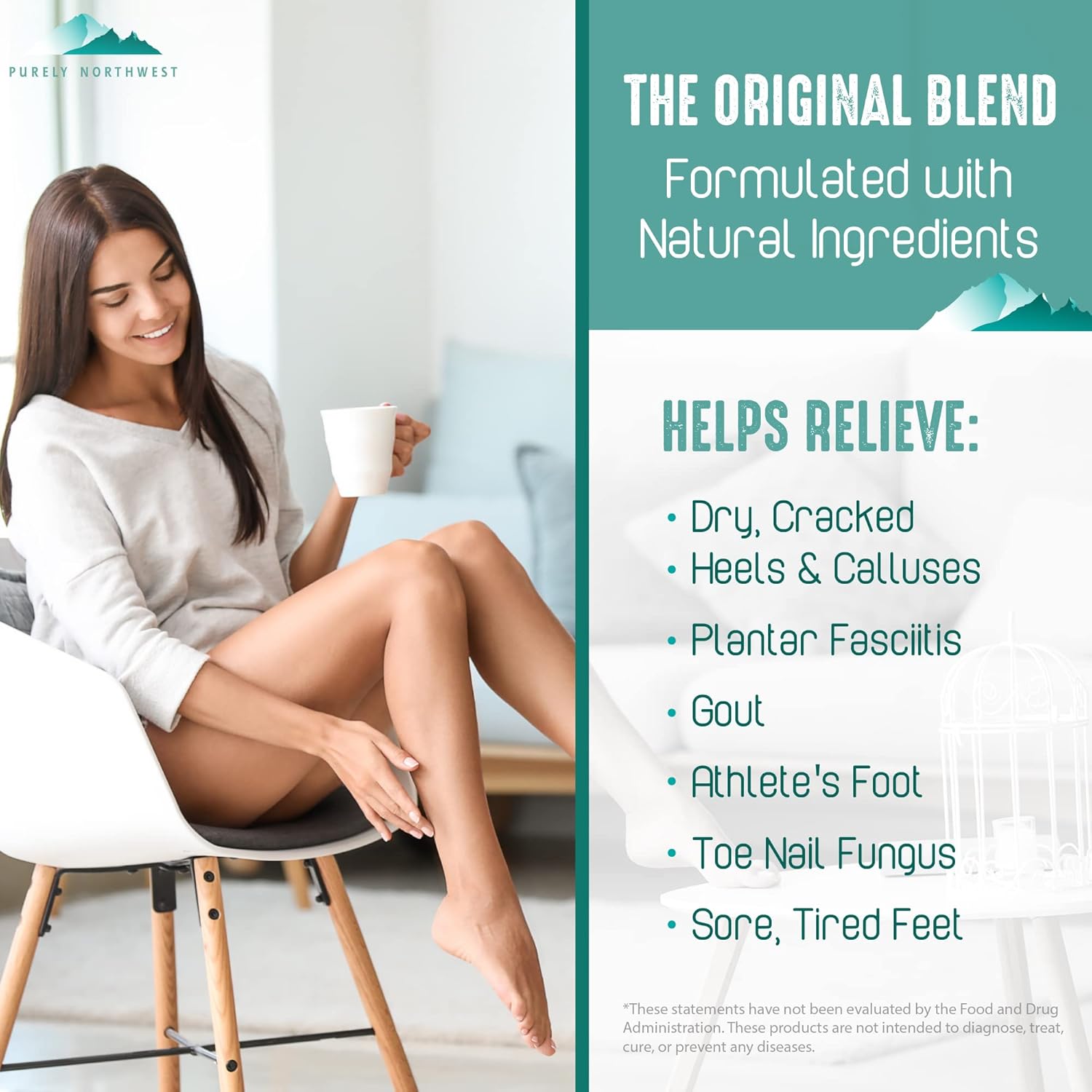 3 Pounds-Tea Tree, Peppermint, Foot Soak | MSM with Epsom Salt Soothes Burning & Itching from Athletes Foot & Foot Odors-Softens Dry Calloused Heels Made by Purely Northwest-BrightBean Baby