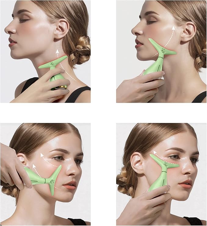 Ms.W Facial Massager for Women, Portable Facial Massager for Skin Care, Electric Facial Massage Kit, 45 ± 5℃ Heating and 3 Massage Modes-* (Green)-BrightBean Baby