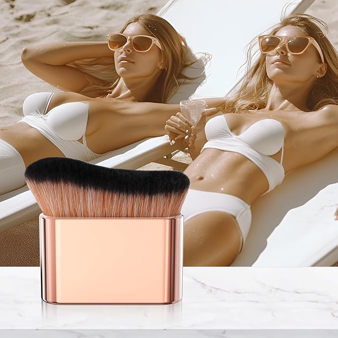 docolor Self Tanner Brush Body Makeup Brush for Flawless Face and Body Makeup, Sunless Tanner Blending Brush Body Brush for Self Tanner, Bronzer, Foundation, Vegan & Cruelty Free-BrightBean Baby