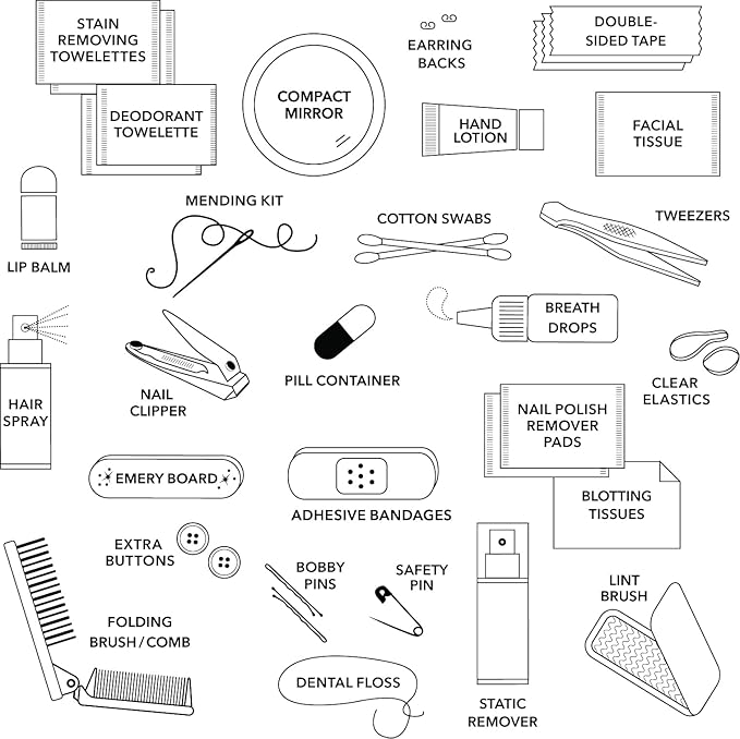 Pinch Provisions Shemergency Kit for Her, 40 Emergency Essential Items, Compact, Multi-Functional Pouch, Gift for Women, Birthday, Bachelorette Parties, and More!-BrightBean Baby