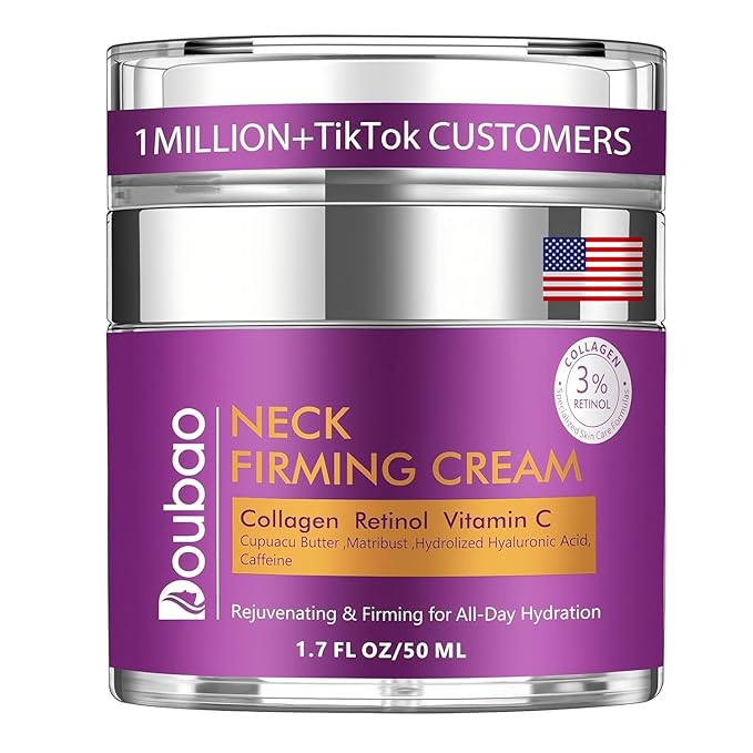 Advanced Neck Firming Cream – 3% Retinol & Hyaluronic Acid for Wrinkle Reduction, Lifting & Skin Tightening – Anti-Aging Moisturizer for Face, Neck & Décolleté – Deep Hydration, 1.7 FL OZ-BrightBean Baby