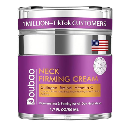 Advanced Neck Firming Cream – 3% Retinol & Hyaluronic Acid for Wrinkle Reduction, Lifting & Skin Tightening – Anti-Aging Moisturizer for Face, Neck & Décolleté – Deep Hydration, 1.7 FL OZ-BrightBean Baby
