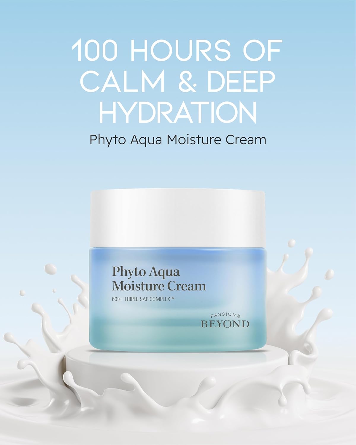 BEYOND Phyto Aqua Moisture Cream (Face Cream, 1.7fl oz) – Vegan Korean Skin Care for 100-Hour Hydration & Skin Barrier by LG Beauty-BrightBean Baby