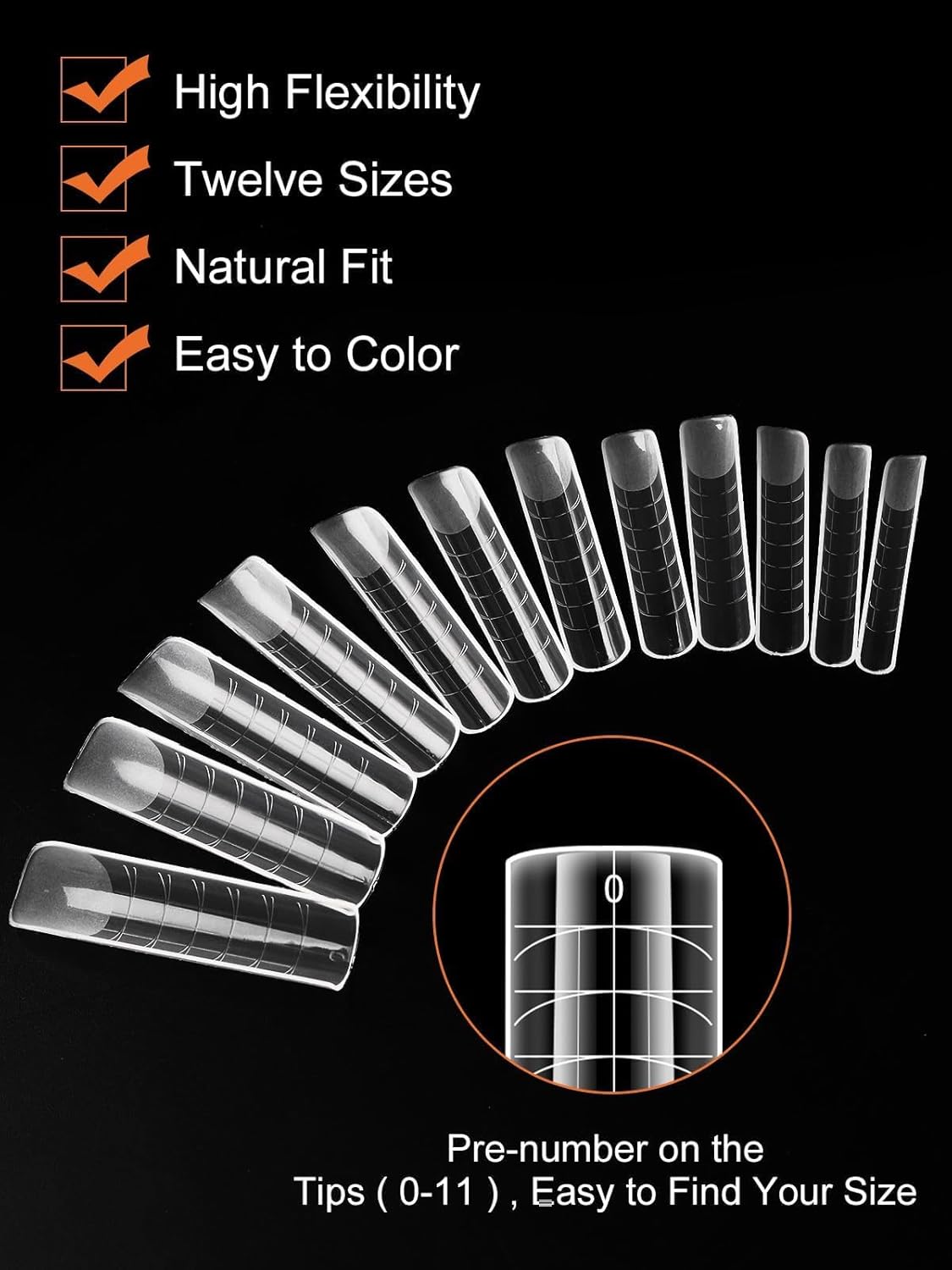 EBANKU 120PCS Dual Nail Forms Matte Poly Gel Nail Molds Square Full Cover Coffin Nail Tips Extension Forms 12 Sizes for Toenail Manicure Nail Art Design Salon&DIY-BrightBean Baby