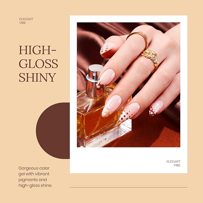 beetles Brown Gel Nail Polish Set Nude Gel Polish Nail Set 6 Colors Sandstorm Collection Peach Brown Natural Manicure Kit Soak Off Uv Led Lamp Needed for Women Gift Diy Home-BrightBean Baby