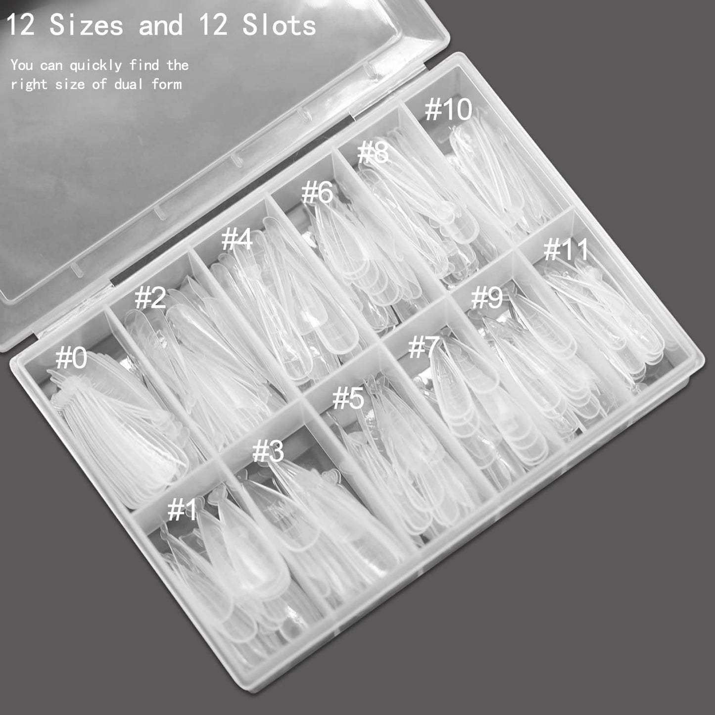 120Pcs Dual Nail Forms,Flat Stiletto Extension Poly Nail Gel Nail Forms Full Cover Reusable Nail Molds 12 Sizes for Solid Nail Gel Glue Nail Art Design Salon&DIY-BrightBean Baby