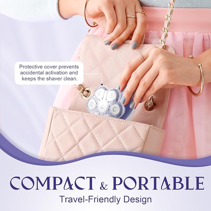 7D Electric Razor for Women: Fast & Painless Full-Body Shaver for Legs & Face – Waterproof Hair Remover with Light & Travel Cover – Wet/Dry Use, Smooth Close Shave, Birthday Mother’s Gift-BrightBean Baby