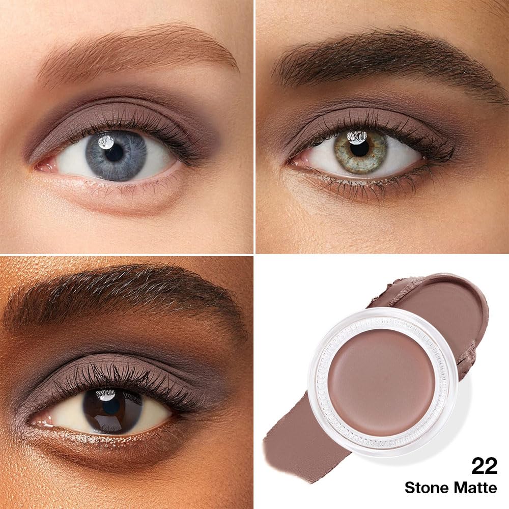 Single Cream Stone Matte Eyeshadow Palette Makeup, Natural Single Mini Instant Holographic Eyeshadow For Women, Sombras Crema Para Ojos, Talc, Paraben & Cruelty Free, 22-BrightBean Baby