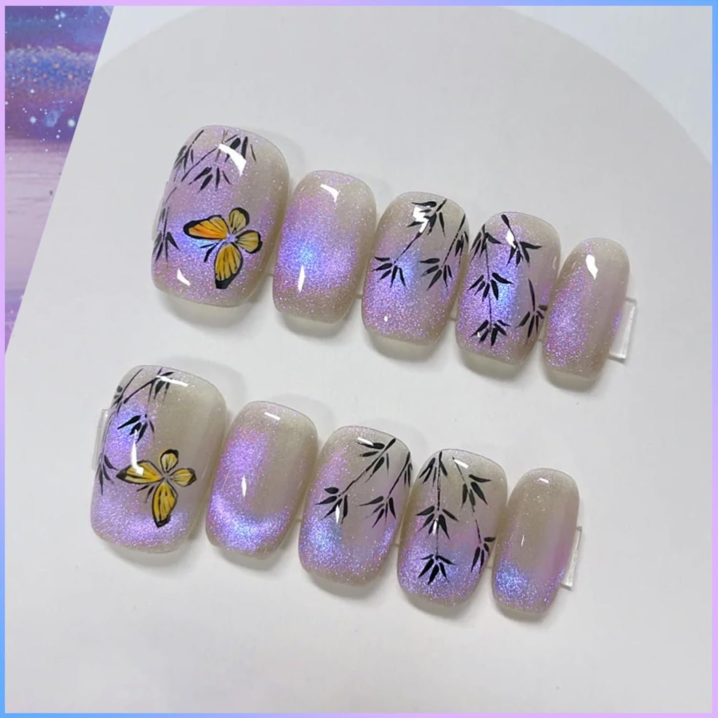 Born Pretty Purple Auroras Cat Magnetic Eye Gel, Fall Winter Mermaid Shiny Effect Soak Off Nail Art Salon Manicure Home Gift 15ml-BrightBean Baby