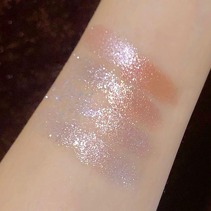 Erinde 9 Colors Eyeshadow Palette, Matte Shimmer Glitter Eye Shadow Palette Makeup, Highly Pigmented Long Lasting Waterproof, Natural Neutral Nude Eyeshadow Makeup Pallet, Diamond Snowflake-BrightBean Baby