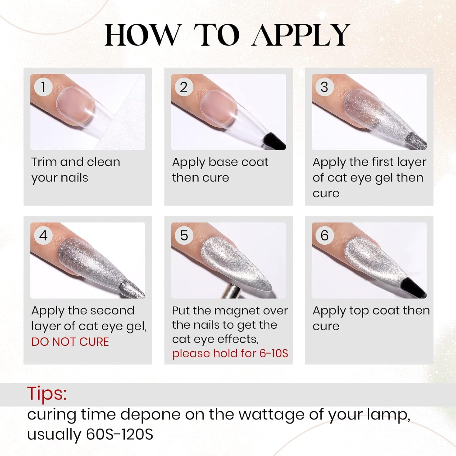 10ml Silver Universal Bright Glitter Cat Eye Gel Magnetic Nail Polish Gel Art Manicure DIY at Home Soak Off UV Gel with Magnet-BrightBean Baby