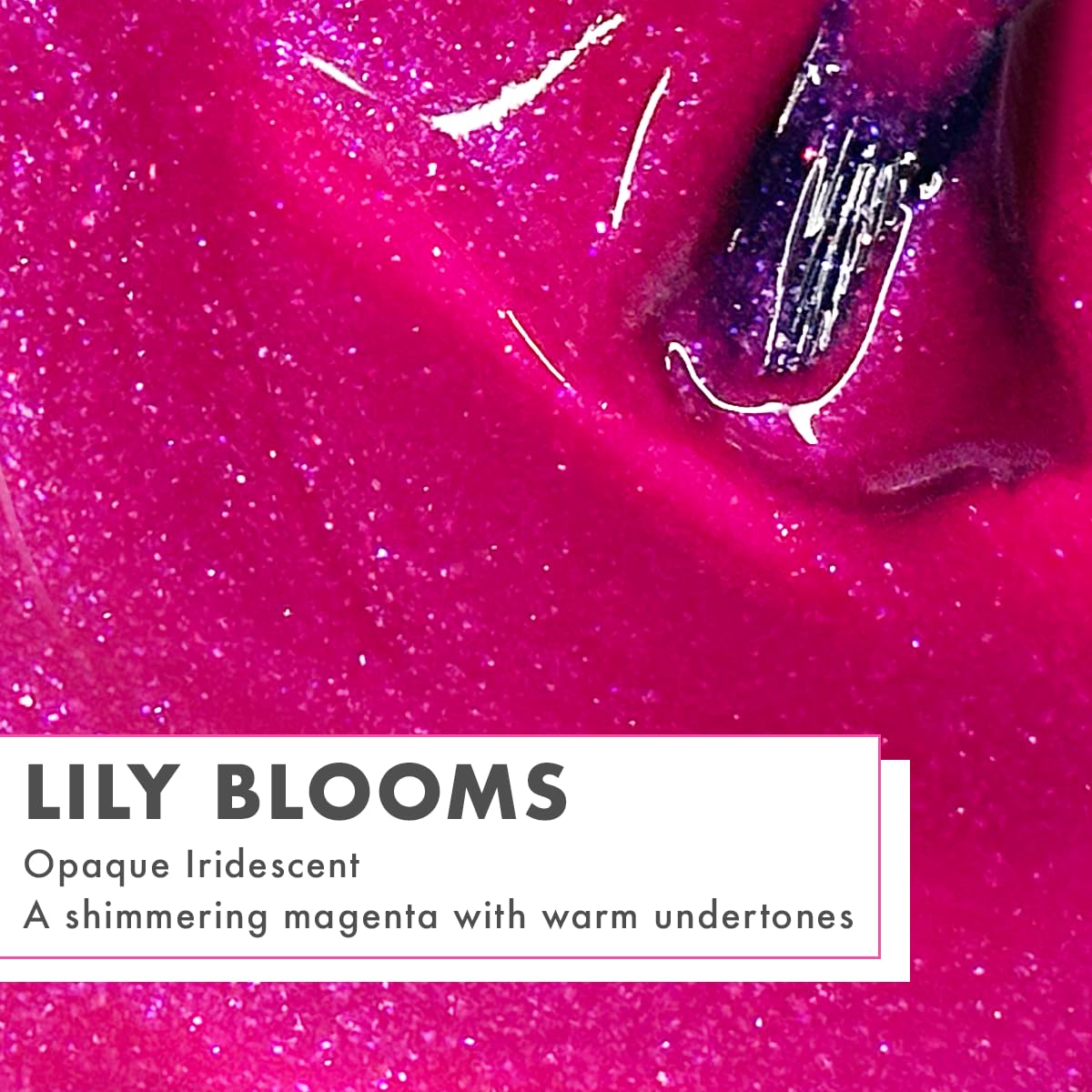 Olive & June Long Lasting Nail Polish | Plump Gel-Like Finish No Lamp Needed | Lasts up to 10 days | Salon-Quality at Home | 15-Free, Vegan Cruelty-Free Chip-Resistant | Lily Blooms Shimmering Magenta-BrightBean Baby