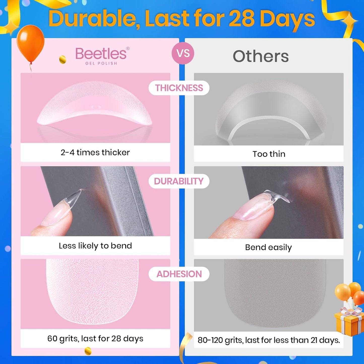 Beetles Medium Almond Nail Tips 576pcs 12 Sizes, Pre-Etched Soft Gel Nail Tips Half Matte Full Cover False Nail Tips Clear Acrylic Nails Glue on Nails DIY Nail Extension Gift for Women-BrightBean Baby