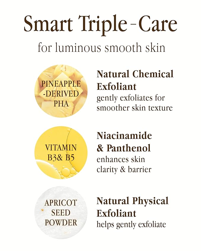 Farm Rx Pineapple Plus PHA Scrub Cleanser (6.7fl oz) - Gently Exfoliating Face Wash for Smooth, Bright Skin. Korean Skin Care. PHA, Niacinamide, Panthenol.-BrightBean Baby