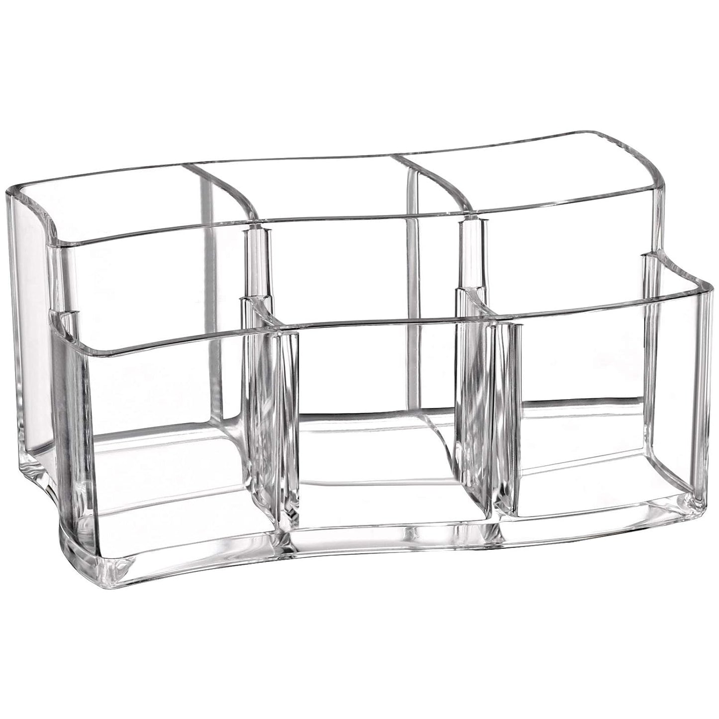 Tbestmax 6 Slot Acrylic Makeup Brushes Holder Organizer, Clear Eyebrow Pen Container Cosmetics Storage-BrightBean Baby