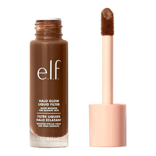 e.l.f. Halo Glow Liquid Filter, Complexion Booster For A Glowing, Soft-Focus Look, Infused With Hyaluronic Acid, Vegan & Cruelty-Free, 8.5 Rich-BrightBean Baby