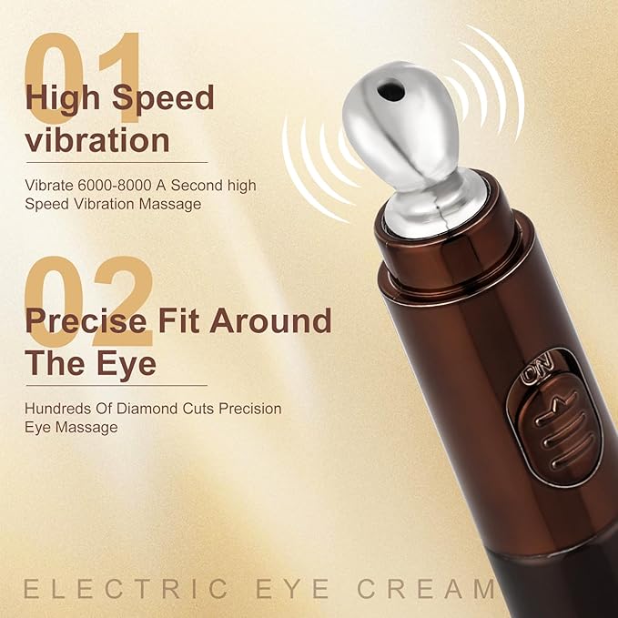 20g Eye Cream with Electric Massager, Moisturizing Anti-Wrinkles Eye Cream, Anti Aging Eye Cream for Dark Circles and Puffiness, Results in 3-4 Weeks to Reduce Fine Lines-BrightBean Baby
