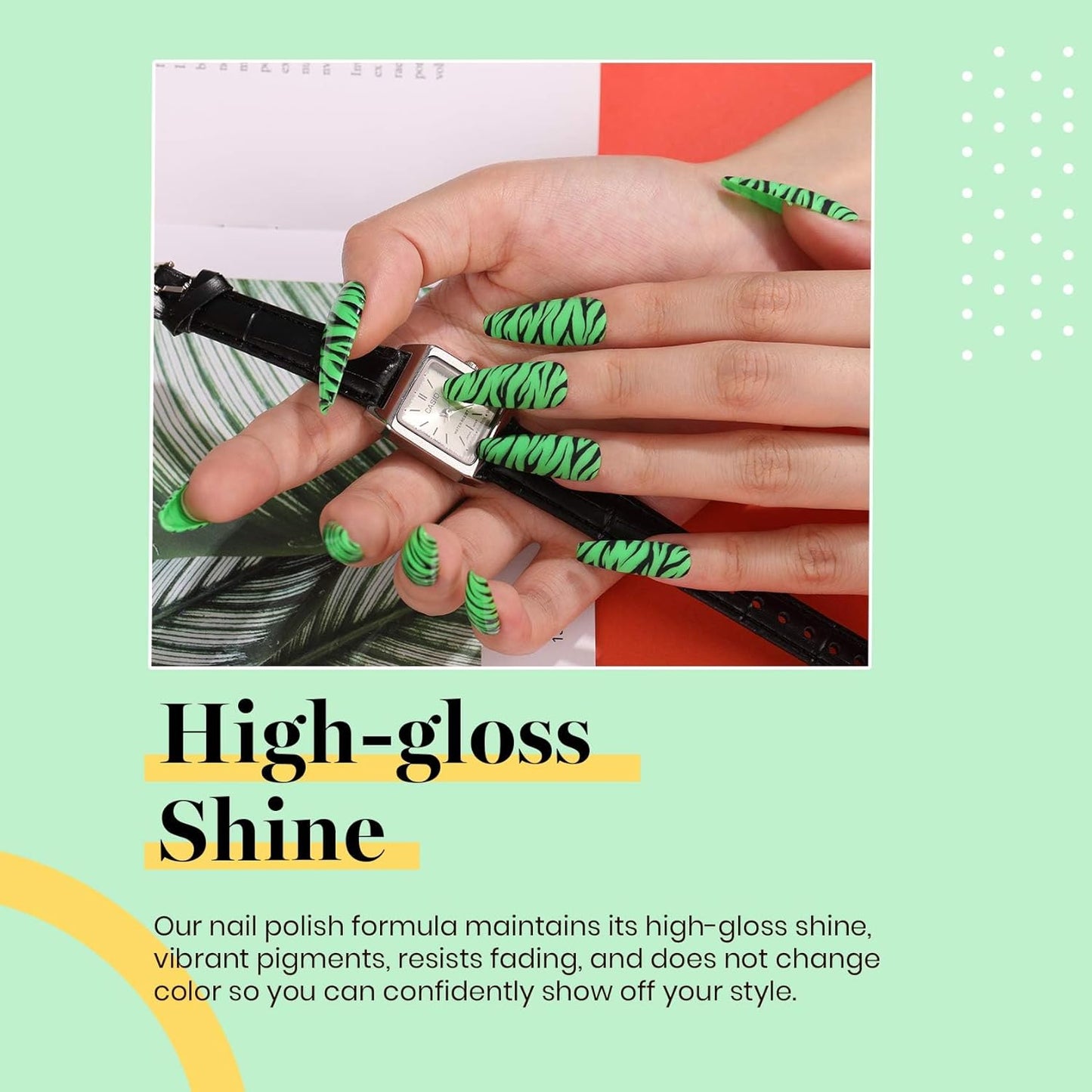 Beetles Neon Green Gel Nail Polish Halloween Gel Nail Polish 15ml Soak Off Uv LED Nail Lamp DIY Home Gift for Women Lime Green-BrightBean Baby