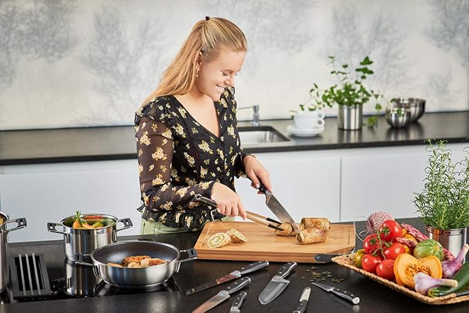 Rosle 12986 Stainless Steel Fine Tipped with Silicone Needle-Nose Pliers Cooking Tongs