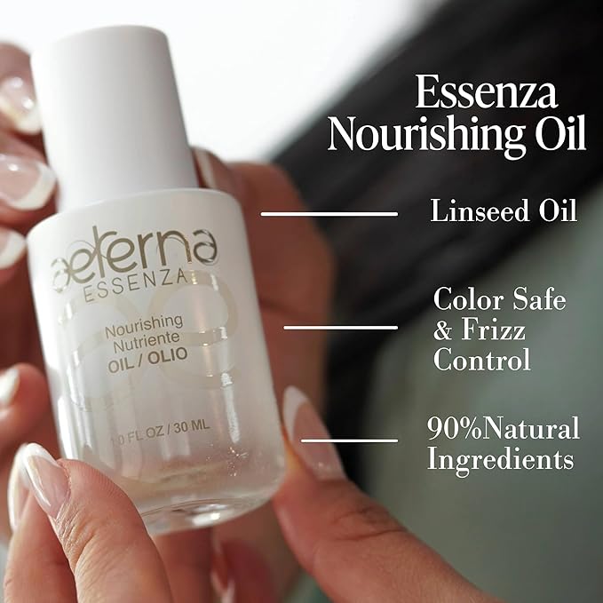 Aeterna ESSENZA - Nourishing Hair with Linseed & UV Protection - Lightweight, Non-Greasy Formula - Sulfates, Parabens & Silicones Free | For All Hair Types - 30 ml-BrightBean Baby