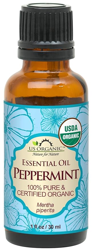 US Organic 100% Pure Peppermint Essential Oil - USDA Certified Organic - 30 ml - w/Improved caps and droppers (More Size Variations Available)-BrightBean Baby