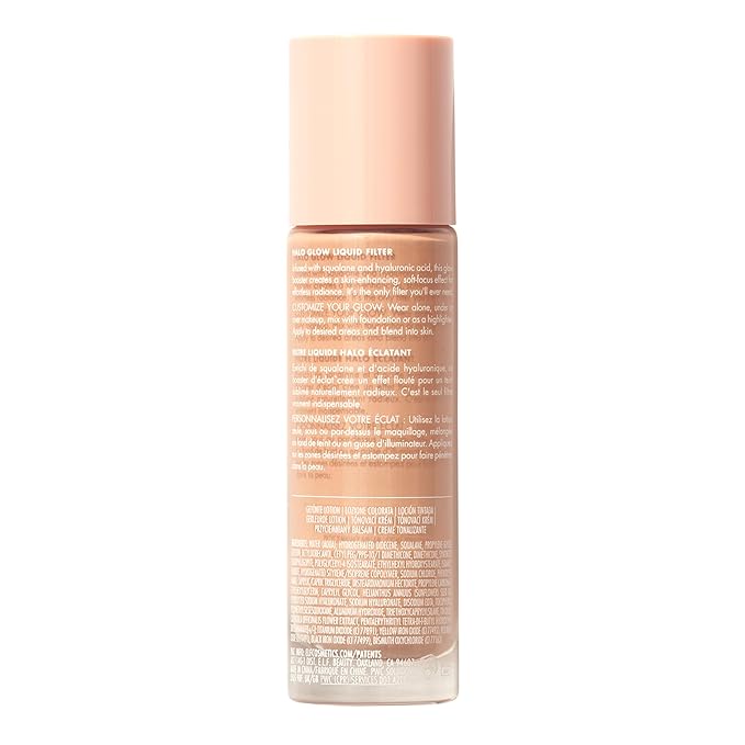 e.l.f. Halo Glow Liquid Filter, Complexion Booster For A Glowing, Soft-Focus Look, Infused With Hyaluronic Acid, Vegan & Cruelty-Free, 3 Light/Medium-BrightBean Baby