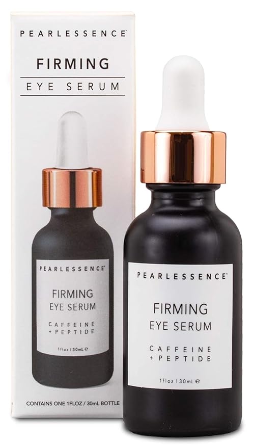 Pearlessence Firming Eye Serum with Caffeine + Peptide – Rejuvenates Puffy Eyes & Reduces Under Eye Bags | Made in USA & Cruelty Free (1oz)-BrightBean Baby