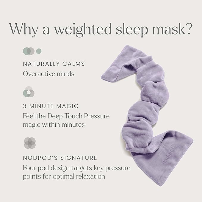 Nodpod Gentle Pressure Sleep Mask | Patented Light Blocking Design for Sleeping, Traveling & Relaxation - Wisteria-BrightBean Baby