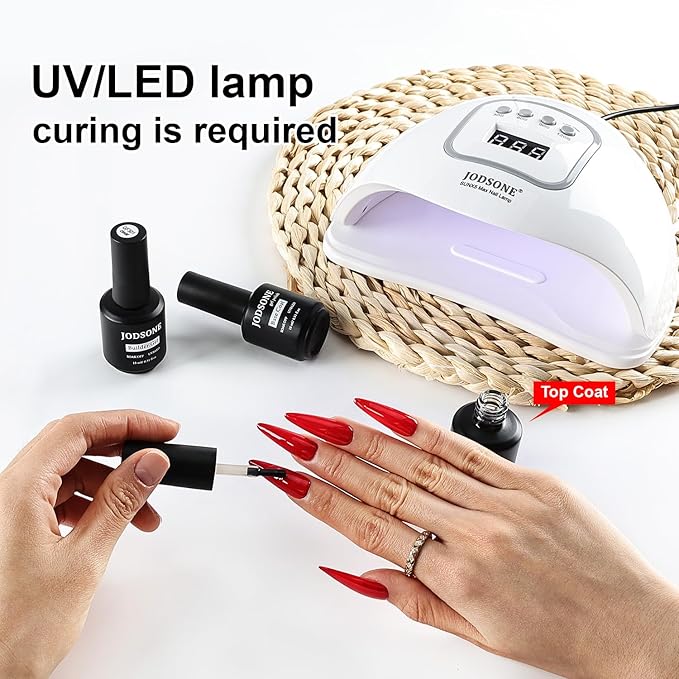 JODSONE 15ML Base Coat Top Coat and Builder Gel 3 PCS Gel Polish for Salon and Home Use-BrightBean Baby