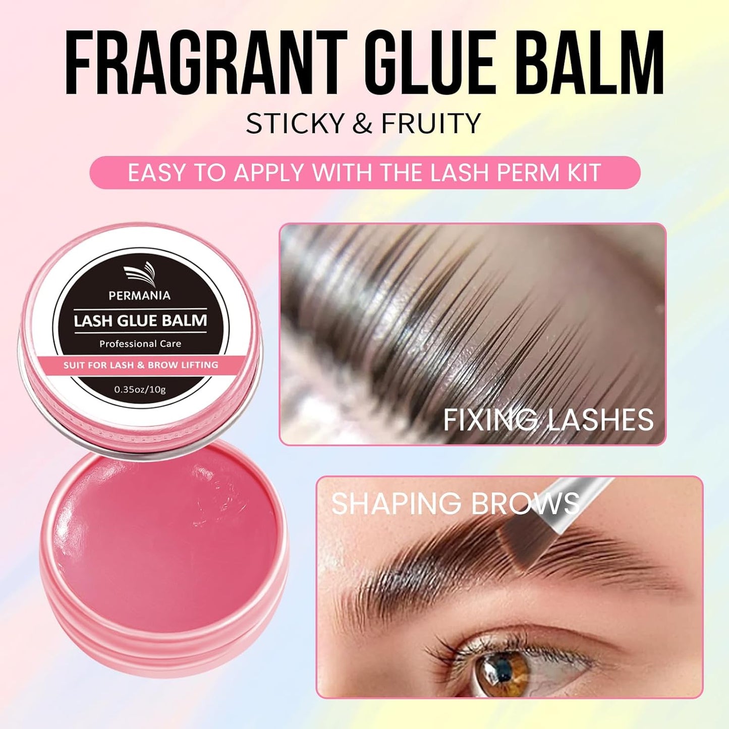 PERMANIA Korean Lash Lift Kit, Tube Design Easy to Apply Brow Lamination Kit for Natural Results Instant Lifting & Curling with Detailed Instruction-BrightBean Baby