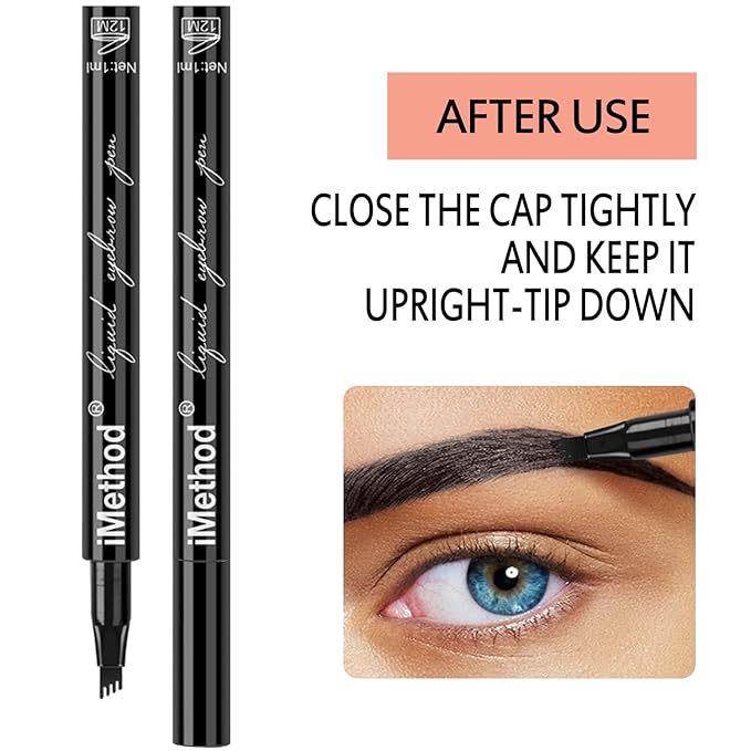 iMethod Eyebrow Pen - iMethod Eye Brown Makeup, Eyebrow Pencil with a Micro-Fork Tip Applicator Creates Natural Looking Brows Effortlessly and Stays on All Day, Light Brown-BrightBean Baby