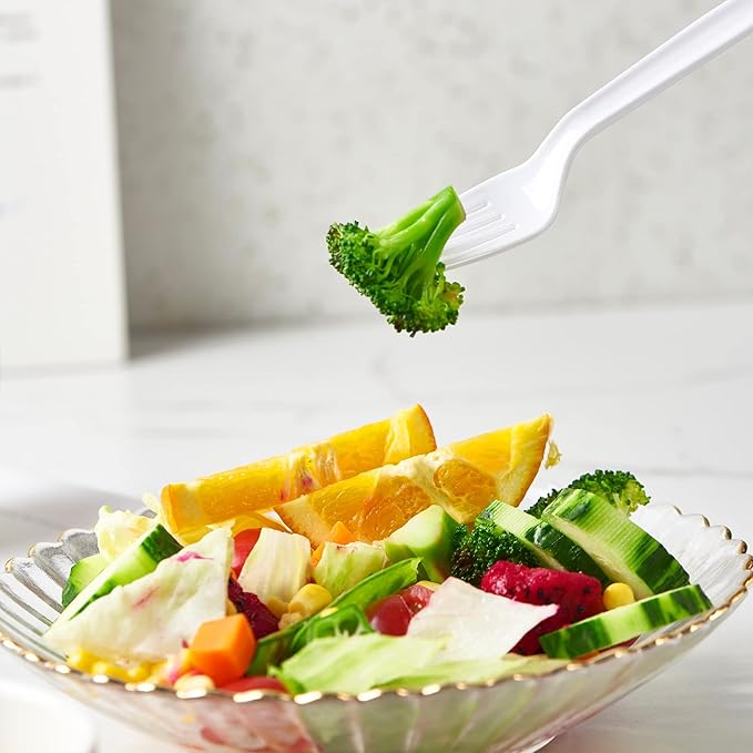 500 Count Heavy Duty White Plastic Forks Disposable Utensils Party Cutlery Heavyweight