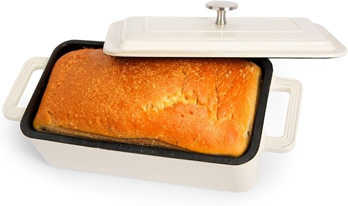 TOMO Cast Iron Bread Oven 10" x 5" Full Size Loaf - Dutch Oven Bread Cloche