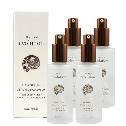 Evolution Argan Oil Serum - Vitamin E Treatment for Softening and Straightening Dry Hair - With Aloe Vera (4 Pack)-BrightBean Baby