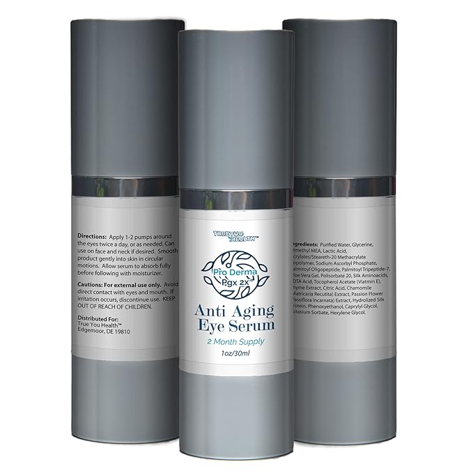 Pro Derma Pgx 2x Anti Aging Eye Serum - 2 Month Supply - Improved Formula to Promote Youthful Appearance - Support Reduced Puffiness & Undereye Bags - Minimize Appearance of Wrinkles & Dark Circles-BrightBean Baby