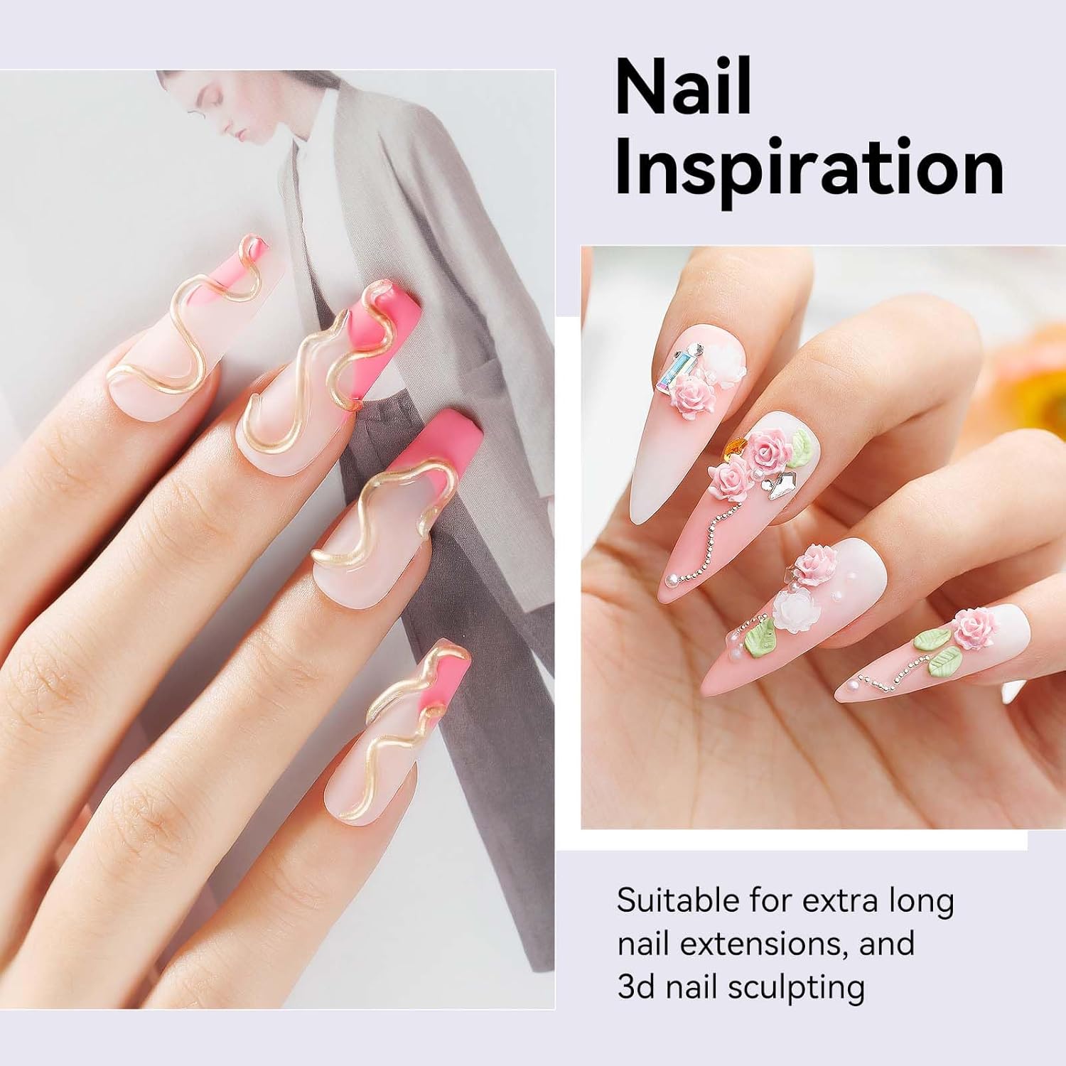 Solid Builder Gel For Nails, White 3D Nail Art Hard Gel For Nails 18g Non-Sticky Hand Molding Carving For Nail Sculpting Extension Salon DIY At Home-BrightBean Baby